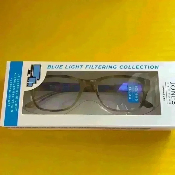 Jones New York Accessories - Jones blue light filtering reading glasses, 0.00